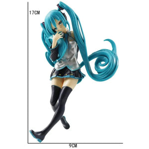 Planet Gates 1pcs 1 14cm New Anime Hatsune Miku  Virtual Singer Manga Sitting posture Model Toys computer desk cake  decoration cute toys free ship