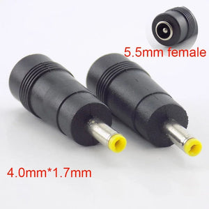 Planet Gates 1pcs 1/5pcs  AC DC Power Plug Connector Female to Male Adapter Connector Laptop Audio Cable Converter 5.5mmx2.1mm to 4.0mmx1.7mm