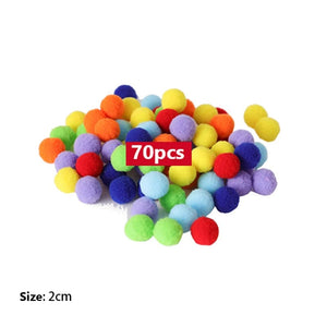 Planet Gates 1pcs 1 78pcs Rainbow Counting Pompoms Set Color Matching Montessori Sensory Toys Fine Motor Skill Learning Toddler Children Kids Games