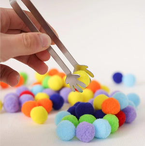 Planet Gates 1pcs 1 78pcs Rainbow Counting Pompoms Set Color Matching Montessori Sensory Toys Fine Motor Skill Learning Toddler Children Kids Games