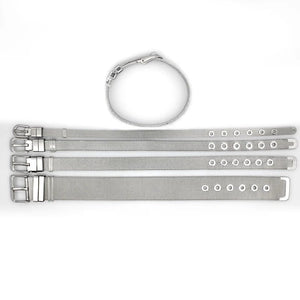 Planet Gates 1pcs 10mm wide 1PC 8mm 10mm 18mm Stainless Steel Mesh Bracelet Wristband Bangles Fit For Slide letter Charms Men Women Gift