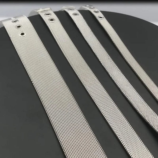 Planet Gates 1pcs 10mm wide 1PC 8mm 10mm 18mm Stainless Steel Mesh Bracelet Wristband Bangles Fit For Slide letter Charms Men Women Gift