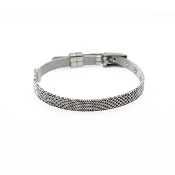 Planet Gates 1pcs 10mm wide 1PC 8mm 10mm 18mm Stainless Steel Mesh Bracelet Wristband Bangles Fit For Slide letter Charms Men Women Gift