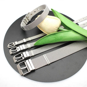 Planet Gates 1pcs 10mm wide 1PC 8mm 10mm 18mm Stainless Steel Mesh Bracelet Wristband Bangles Fit For Slide letter Charms Men Women Gift