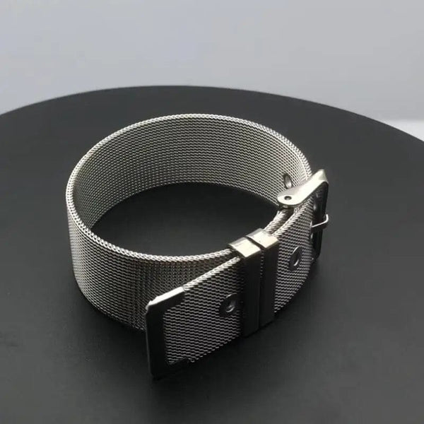 Planet Gates 1pcs 10mm wide 1PC 8mm 10mm 18mm Stainless Steel Mesh Bracelet Wristband Bangles Fit For Slide letter Charms Men Women Gift