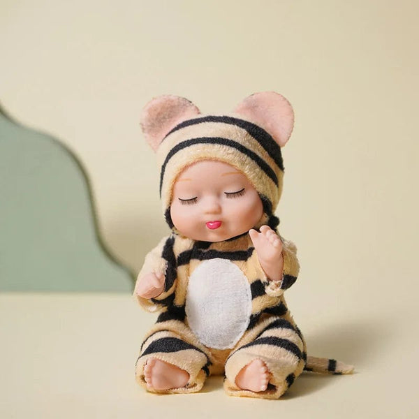 Planet Gates 1pcs 13cm Sleep Baby Doll New Fashion Simulation Rebirth Dolls Mini Cute Doll Cartoon Animal Kids Toy for Children Birthday Gift