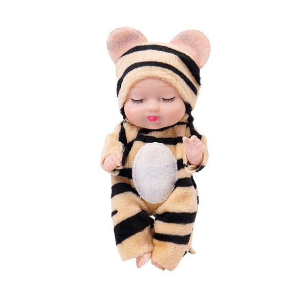 Planet Gates 1pcs 13cm Sleep Baby Doll New Fashion Simulation Rebirth Dolls Mini Cute Doll Cartoon Animal Kids Toy for Children Birthday Gift