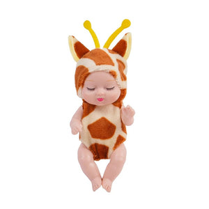 Planet Gates 1pcs 13cm Sleep Baby Doll New Fashion Simulation Rebirth Dolls Mini Cute Doll Cartoon Animal Kids Toy for Children Birthday Gift
