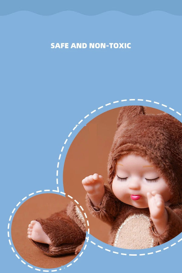 Planet Gates 1pcs 13cm Sleep Baby Doll New Fashion Simulation Rebirth Dolls Mini Cute Doll Cartoon Animal Kids Toy for Children Birthday Gift