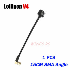 Planet Gates 1pcs 15cm SMA Angle Foxeer Antenna Lollipop 4 V4 FPV Antenna 5.8G 2.6Dbi Stubby RHCP SMA RPSMA UFL Straight/Angle MMCX 7.2g For FPV RC Racing Drone
