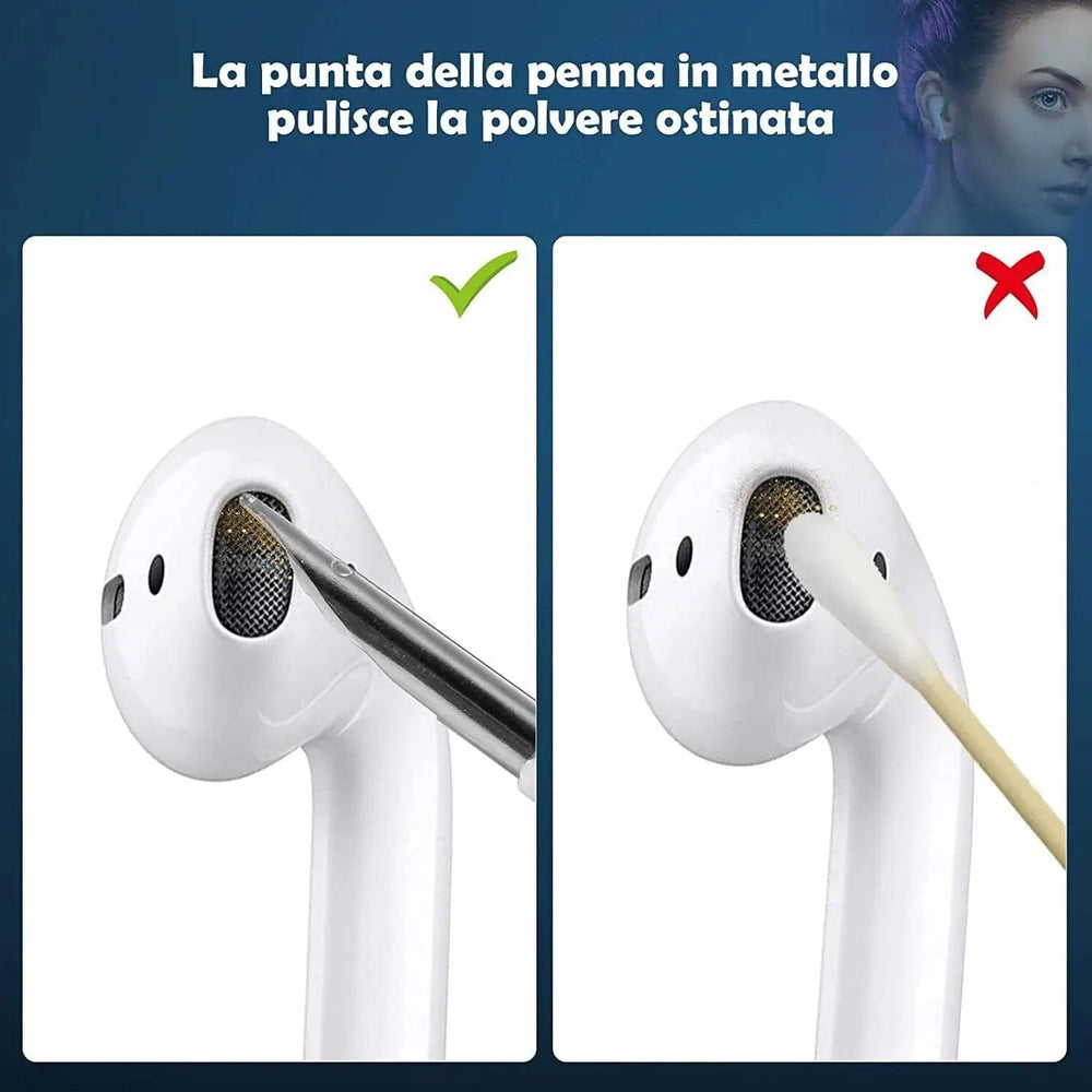 Planet Gates 1PCs 1pc Portable Bluetooth Earphone Plug Cleaning Tool Cleaning Set Dust Cleaning Pen Earphone Plug Cleaning Brush