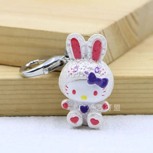Planet Gates 1pcs 2 / CHINA / as shown Sanrio Cute Strawberry Hello Kitty Doll Keychain Kawaii Angel Mobile Phone Pendant Children's Bag Accessories Toy Pendant Gift