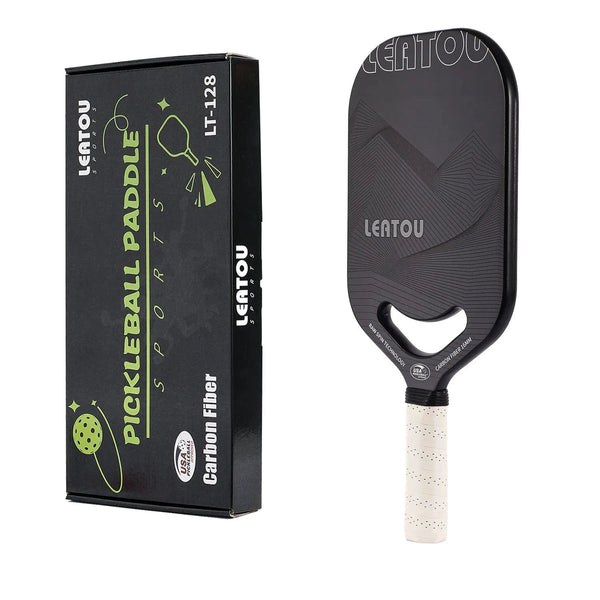 Planet Gates 1pcs 2 Pickleball Paddles Carbon Fiber Pickleball Racket with Aero Throat Textured Grit Surface Hexa Polymer Core for Swing Speed