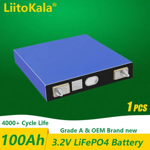 Planet Gates 1PCS 3.2V100Ah / CHINA 1-2PCS LiitoKala 3.2v 105Ah 30Ah 50Ah LifePo4 battery high drain for diy 12V Solar Inverter Electric Vehicle c oach golf cart