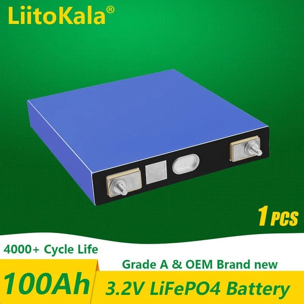 Planet Gates 1PCS 3.2V100Ah / CHINA 1-2PCS LiitoKala 3.2v 105Ah 30Ah 50Ah LifePo4 battery high drain for diy 12V Solar Inverter Electric Vehicle c oach golf cart