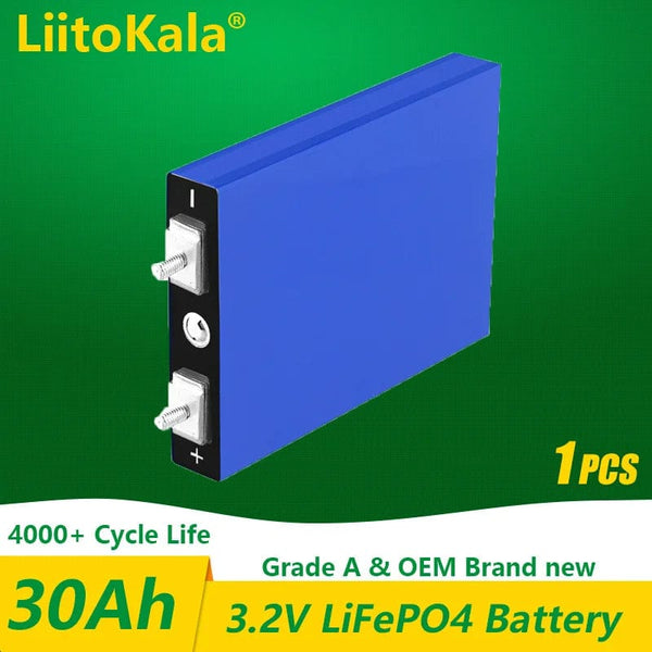 Planet Gates 1PCS 3.2V30Ah / CHINA 1-2PCS LiitoKala 3.2v 105Ah 30Ah 50Ah LifePo4 battery high drain for diy 12V Solar Inverter Electric Vehicle c oach golf cart