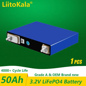 Planet Gates 1PCS 3.2V50Ah / CHINA 1-2PCS LiitoKala 3.2v 105Ah 30Ah 50Ah LifePo4 battery high drain for diy 12V Solar Inverter Electric Vehicle c oach golf cart