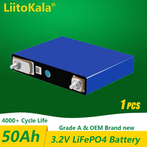 Planet Gates 1PCS 3.2V50Ah / CHINA 1-2PCS LiitoKala 3.2v 105Ah 30Ah 50Ah LifePo4 battery high drain for diy 12V Solar Inverter Electric Vehicle c oach golf cart