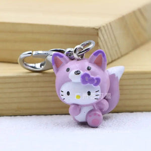 Planet Gates 1pcs 3 / CHINA / as shown Sanrio Cute Strawberry Hello Kitty Doll Keychain Kawaii Angel Mobile Phone Pendant Children's Bag Accessories Toy Pendant Gift