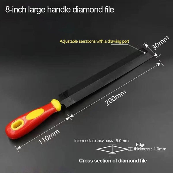 Planet Gates 1Pcs 6/8inches Diamond-Shaped Files Saw Files Hand Saw For Sharpening Straightening Wood Carving Metal Glass Grinding Tool