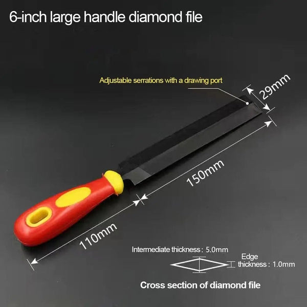 Planet Gates 1Pcs 6/8inches Diamond-Shaped Files Saw Files Hand Saw For Sharpening Straightening Wood Carving Metal Glass Grinding Tool