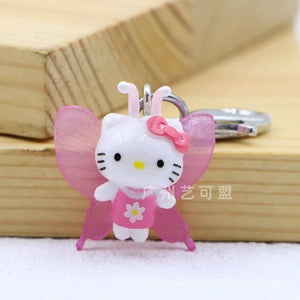 Planet Gates 1pcs 7 / CHINA / as shown Sanrio Cute Strawberry Hello Kitty Doll Keychain Kawaii Angel Mobile Phone Pendant Children's Bag Accessories Toy Pendant Gift