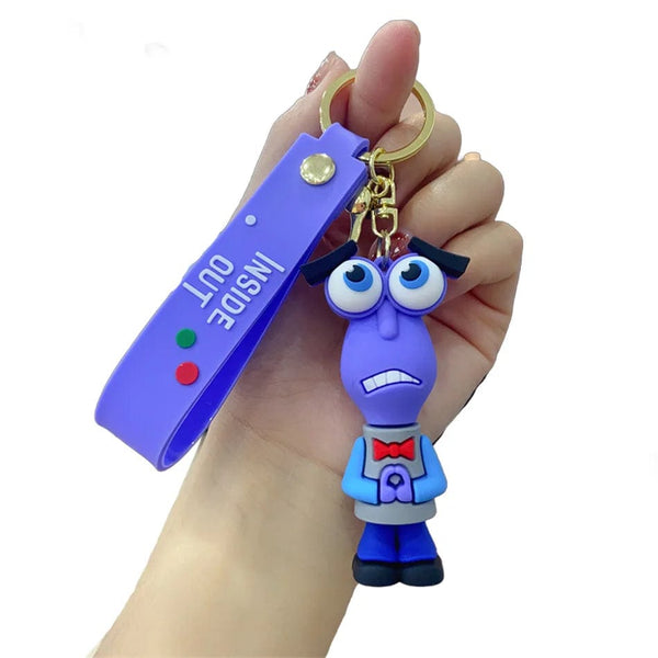 Planet Gates 1PCS-A 3D Anime Figures Doll Brain Agent Team INSIDE OUT Cartoon Keychain Car Keychain Ring Pendant Animation Action Figure Small Gift