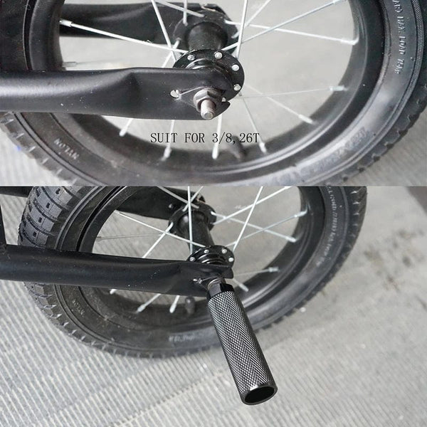 Planet Gates 1pcs Alloy Foot Stunt Peg For BMX Bike Fit 3 8 Inch Axles Bike Pegs Anti Skid Lead Foot Rest Pegs Bicycle Accessories