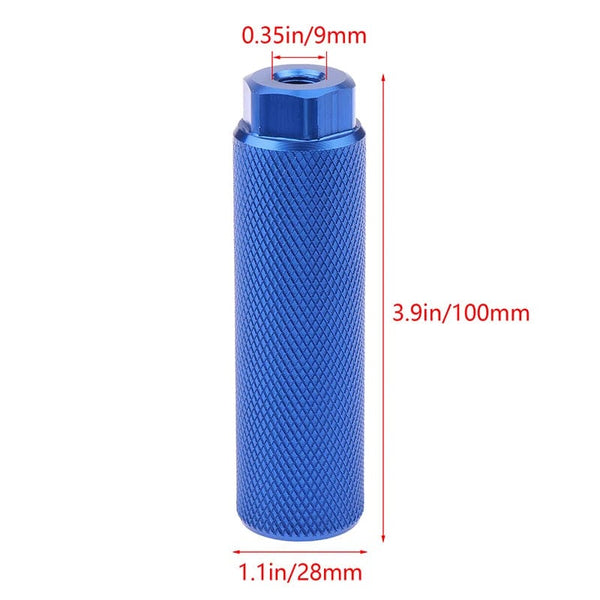 Planet Gates 1pcs Alloy Foot Stunt Peg For BMX Bike Fit 3 8 Inch Axles Bike Pegs Anti Skid Lead Foot Rest Pegs Bicycle Accessories