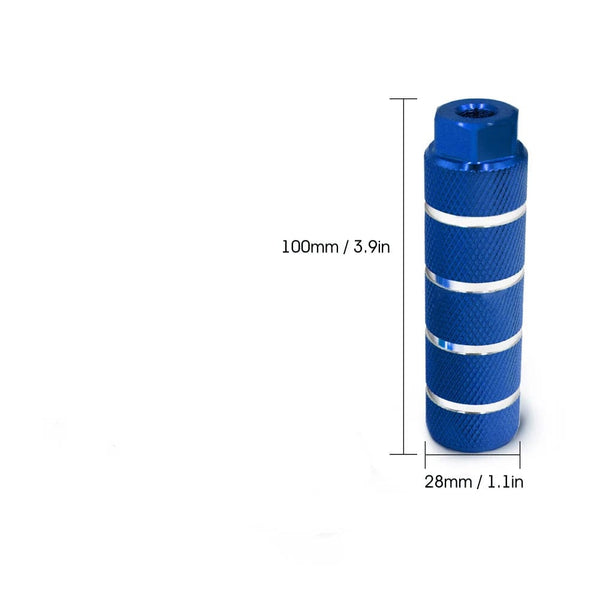 Planet Gates 1pcs Alloy Foot Stunt Peg For Mtb Bmx Bike 3/8'' Axle Footrest-Lever Cylinder Grip Non-Slip Axle Foot Pegs Bicycle Accessories