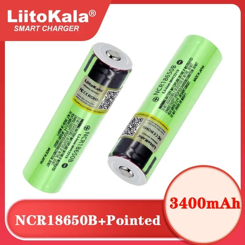 Planet Gates 1PCS battery Hot Liitokala Original NCR18650B 3.7v 3400mAh 18650 Lithium Rechargeable Battery with Pointed(No PCB) batteries