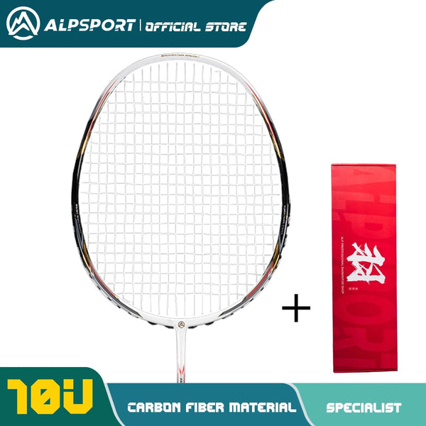 Planet Gates 1PCS Blue Boxed Alpsport AIR 10U  Ultralight 52g T800 Badminton Racket Fast rebound  Imported max 28lbs Carbon fiber + titanium badminton racket
