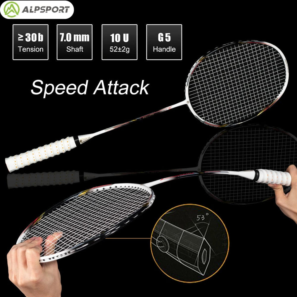 Planet Gates 1PCS Blue Boxed Alpsport AIR 10U  Ultralight 52g T800 Badminton Racket Fast rebound  Imported max 28lbs Carbon fiber + titanium badminton racket