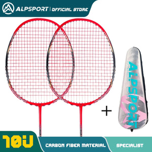 Planet Gates 1PCS Blue Boxed Alpsport AIR 10U  Ultralight 52g T800 Badminton Racket Fast rebound  Imported max 28lbs Carbon fiber + titanium badminton racket