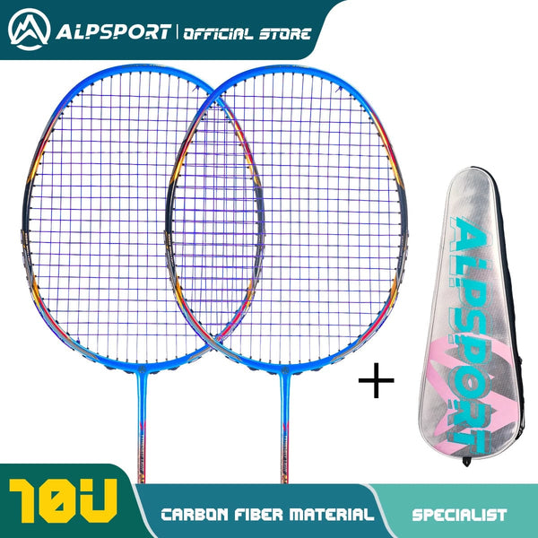 Planet Gates 1PCS Blue Boxed Alpsport AIR 10U  Ultralight 52g T800 Badminton Racket Fast rebound  Imported max 28lbs Carbon fiber + titanium badminton racket