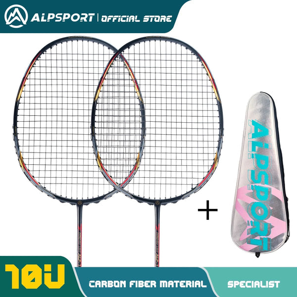 Planet Gates 1PCS Blue Boxed Alpsport AIR 10U  Ultralight 52g T800 Badminton Racket Fast rebound  Imported max 28lbs Carbon fiber + titanium badminton racket