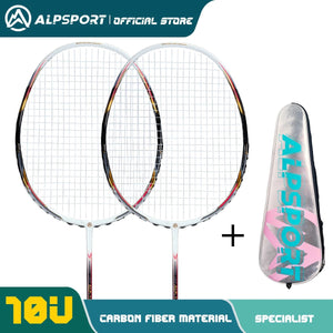 Planet Gates 1PCS Blue Boxed Alpsport AIR 10U  Ultralight 52g T800 Badminton Racket Fast rebound  Imported max 28lbs Carbon fiber + titanium badminton racket