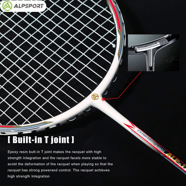 Planet Gates 1PCS Blue Boxed Alpsport AIR 10U  Ultralight 52g T800 Badminton Racket Fast rebound  Imported max 28lbs Carbon fiber + titanium badminton racket