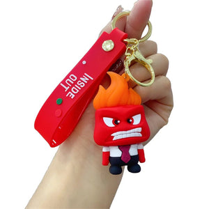 Planet Gates 1PCS-C 3D Anime Figures Doll Brain Agent Team INSIDE OUT Cartoon Keychain Car Keychain Ring Pendant Animation Action Figure Small Gift