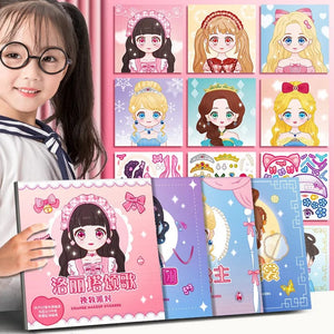 Planet Gates 1PCS Changeover Sticker Hand Book Hand Book Guka Sticker Princess Toy Book Girl Child Beautiful Doll Dress Up