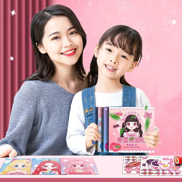 Planet Gates 1PCS Changeover Sticker Hand Book Hand Book Guka Sticker Princess Toy Book Girl Child Beautiful Doll Dress Up