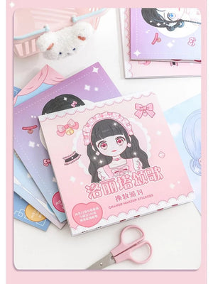 Planet Gates 1PCS Changeover Sticker Hand Book Hand Book Guka Sticker Princess Toy Book Girl Child Beautiful Doll Dress Up