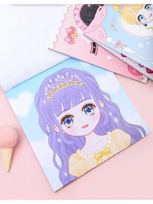 Planet Gates 1PCS Changeover Sticker Hand Book Hand Book Guka Sticker Princess Toy Book Girl Child Beautiful Doll Dress Up