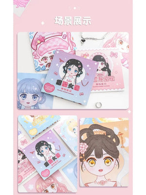 Planet Gates 1PCS Changeover Sticker Hand Book Hand Book Guka Sticker Princess Toy Book Girl Child Beautiful Doll Dress Up