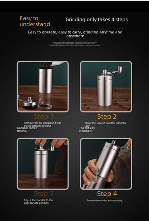 Planet Gates 1pcs / CHINA Portable Manual Coffee Grinder Espresso Machine Set Hand-cranked Bean Grinder Espresso Maker Suitable Home Travel