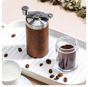 Planet Gates 1PCs Coffee Bean Grinder Portable Wood Grain Stainless Steel Crank Hand Hand Coffee Grinder Kitchen Tool Grinder