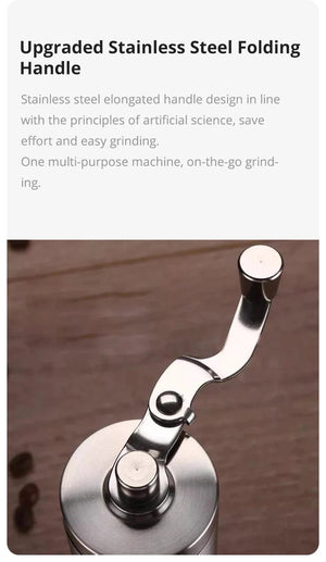 Planet Gates 1PCs Coffee Bean Grinder Portable Wood Grain Stainless Steel Crank Hand Hand Coffee Grinder Kitchen Tool Grinder