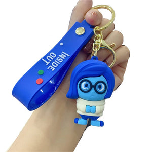 Planet Gates 1PCS-D 3D Anime Figures Doll Brain Agent Team INSIDE OUT Cartoon Keychain Car Keychain Ring Pendant Animation Action Figure Small Gift