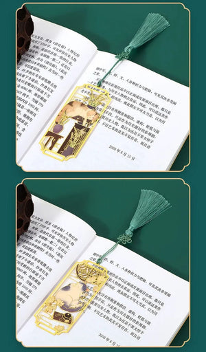 Planet Gates 1Pcs Hollowed Out Metal Cat Bookmarks Chinese Style Bookmarks Students Teacher Reading Tools School Souvenirs