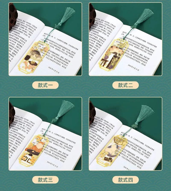 Planet Gates 1Pcs Hollowed Out Metal Cat Bookmarks Chinese Style Bookmarks Students Teacher Reading Tools School Souvenirs